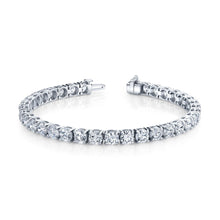 Load image into Gallery viewer, 14k white gold classic diamond tennis bracelet 
